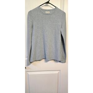 Adrienne Vittadini Cashmere Sweater Women M 100% 2-ply Light Blue Quiet Luxury